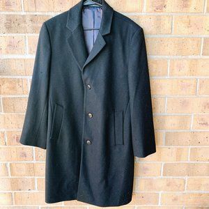 London Fog Men's Coventry Wool Black Top Coat